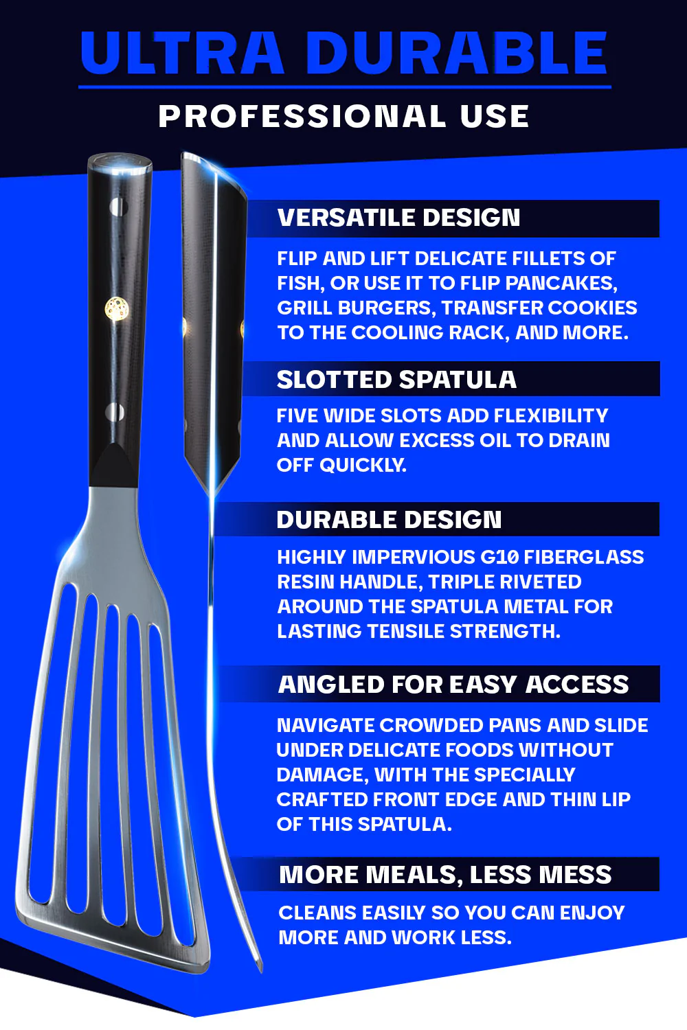 Professional Slotted Fish Spatula 7.5" | Dalstrong © - Image 5