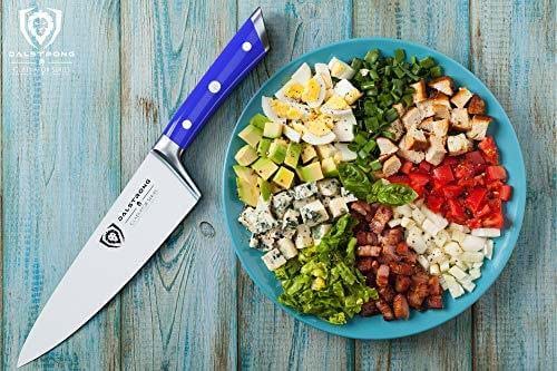 Chef's Knife 8" | Blue Handle | Gladiator Series | NSF Certified | Dalstrong © - Image 9