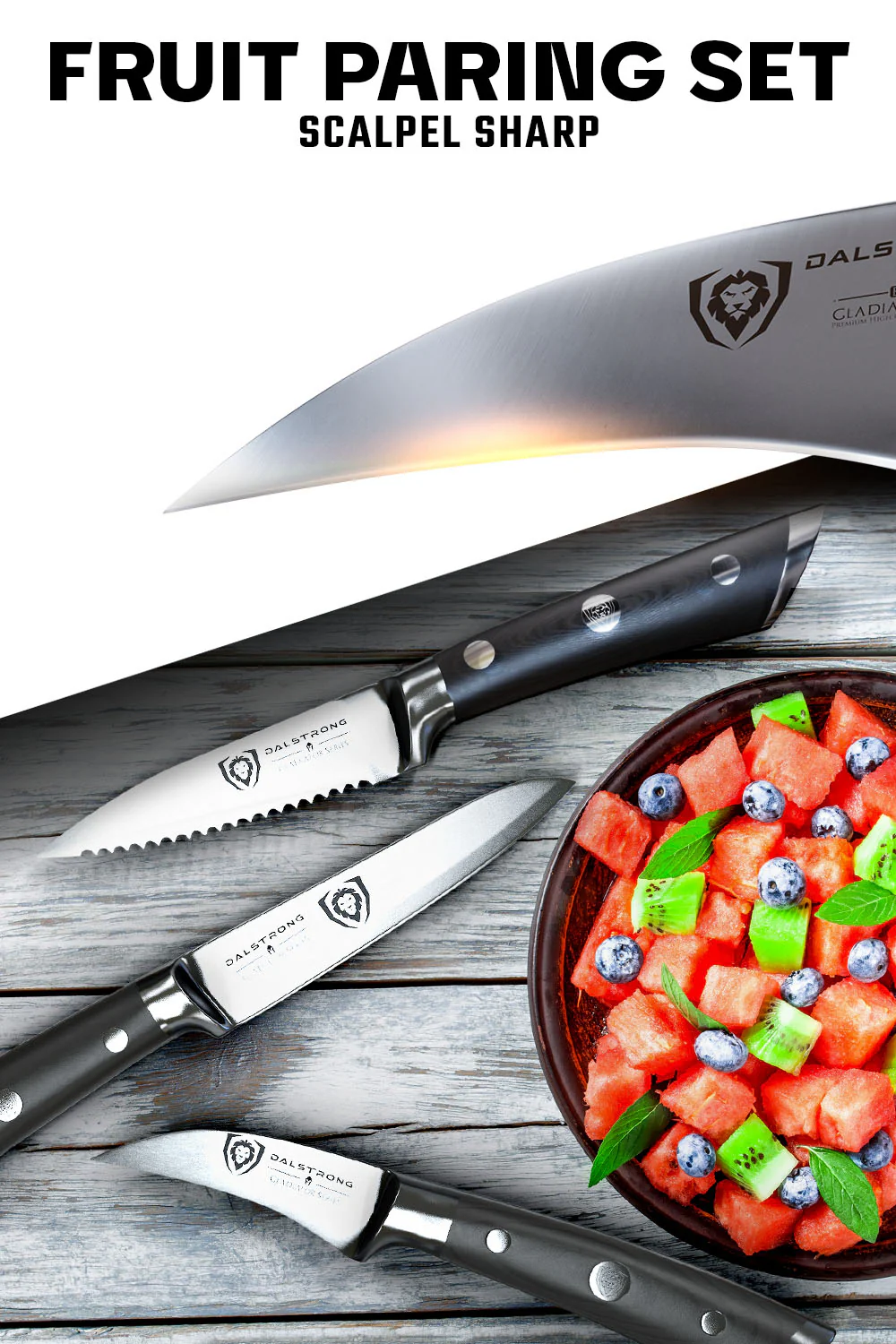 3-Piece Paring Knife Set | Gladiator Series | NSF Certified | Dalstrong © - Image 3