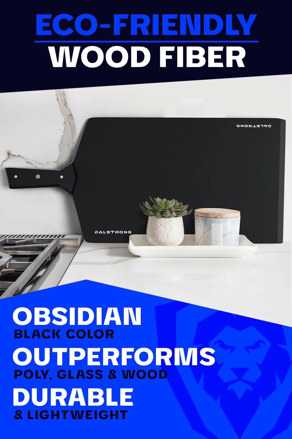 Large Obsidian Black | Wood-Fibre Cutting Board | Infinity Series | Dalstrong © - Image 3