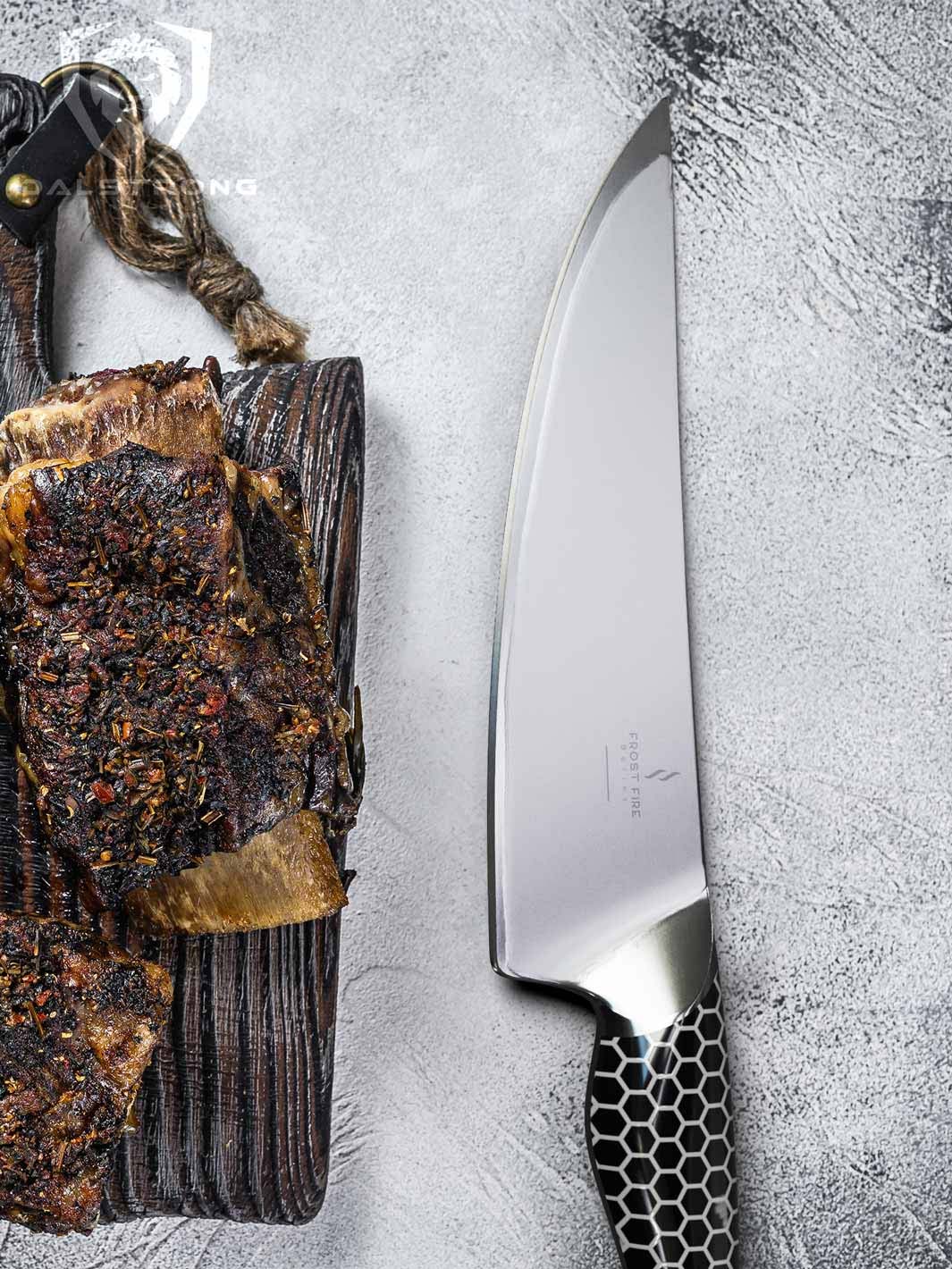 Chef's Knife 8" | Dark Ice Edition | Frost Fire Series | NSF Certified | Dalstrong © - Image 11