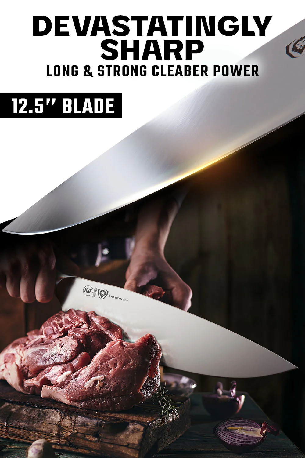 Cleaver & Butcher Knife 12.5" | Devastator | Gladiator Series | Dalstrong © - Image 3