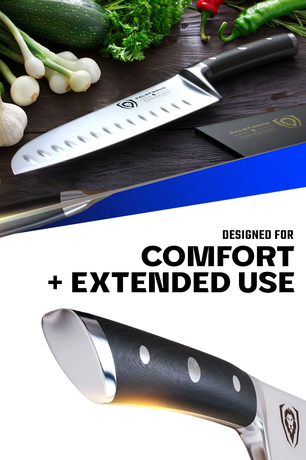Santoku Knife 7" | Gladiator Series | NSF Certified | Dalstrong © - Image 5