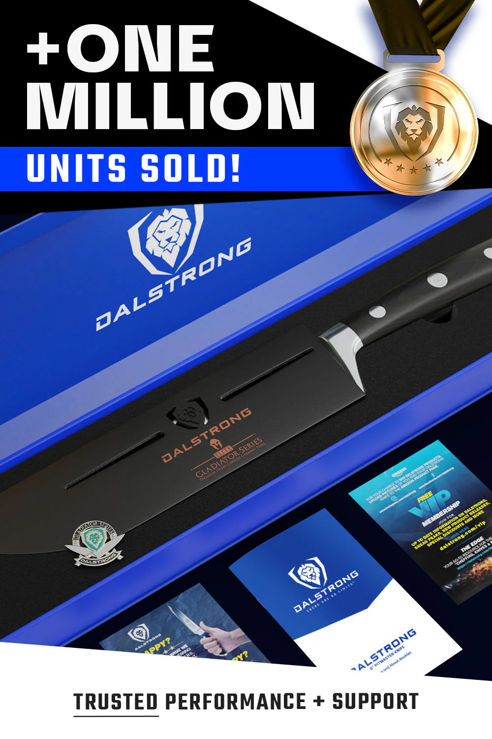 BBQ & Pitmaster Meat Knife 8" with Forked Tip & Bottle Opener | Gladiator Series | NSF Certified | Dalstrong © - Image 8