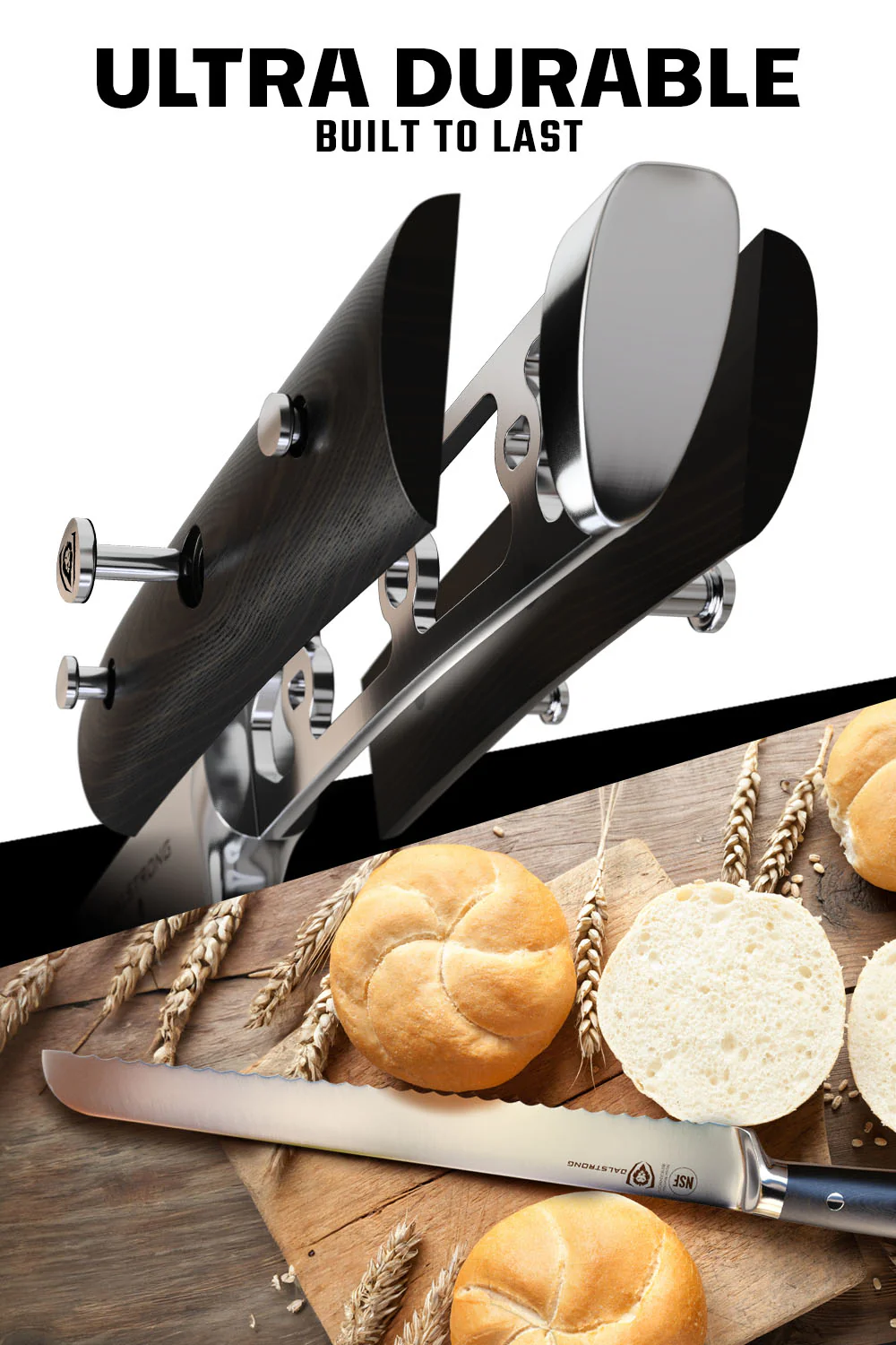 Serrated Bread Knife 10" | Gladiator Series | NSF Certified | Dalstrong © - Image 3