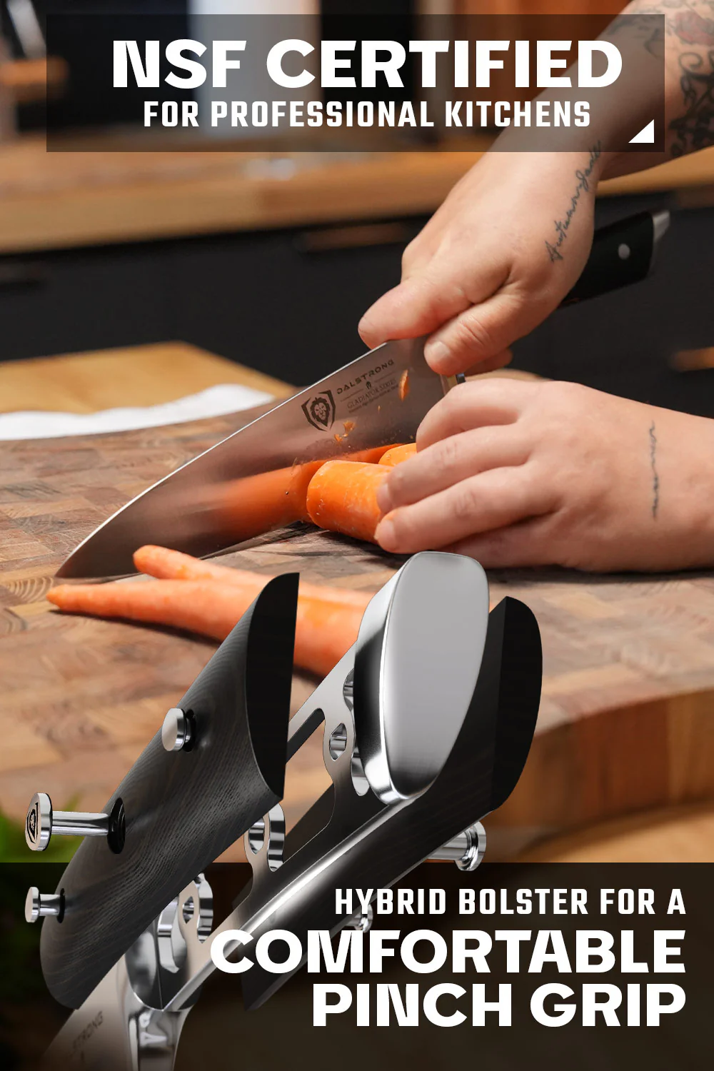 Chef's Knife 10" | Gladiator Series | NSF Certified | Dalstrong © - Image 5