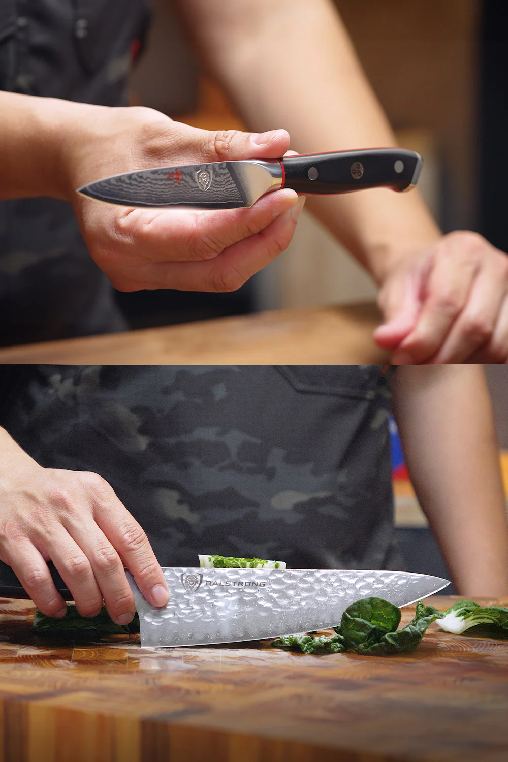 Home Chef Starter Bundle |  Shogun Series 8" Chef's Knife + 3.75" Paring Knife + Dalstrong Premium Kitchen Scissors - Image 6