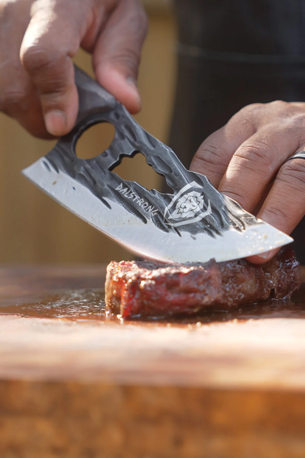 Meat Prep Bundle | Barbarian Series 9" Obliterator Meat Cleaver with Stand + 7" Venator Knife - Image 16