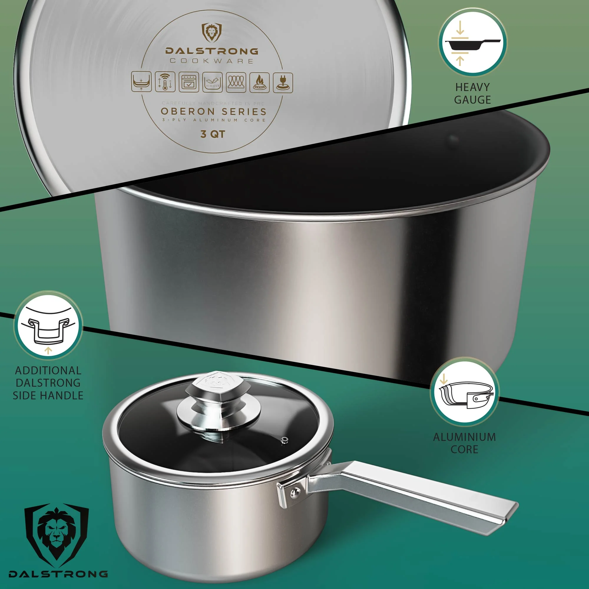 3 Quart Stock Pot | ETERNA Non-Stick | Oberon Series | Dalstrong © - Image 3