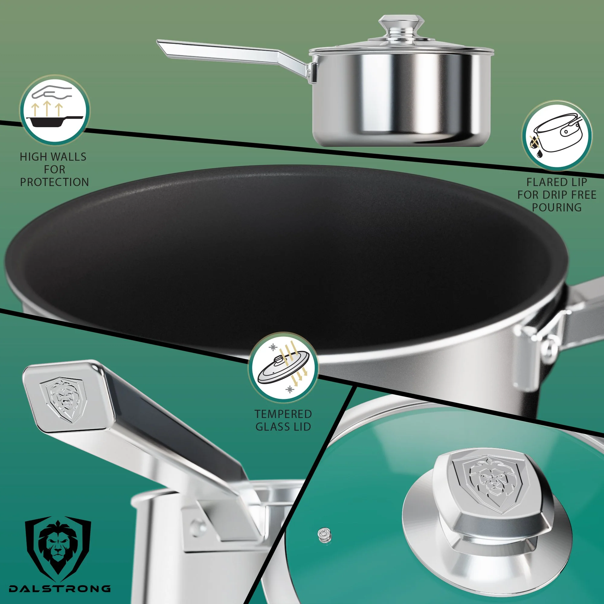 3 Quart Stock Pot | ETERNA Non-Stick | Oberon Series | Dalstrong © - Image 4
