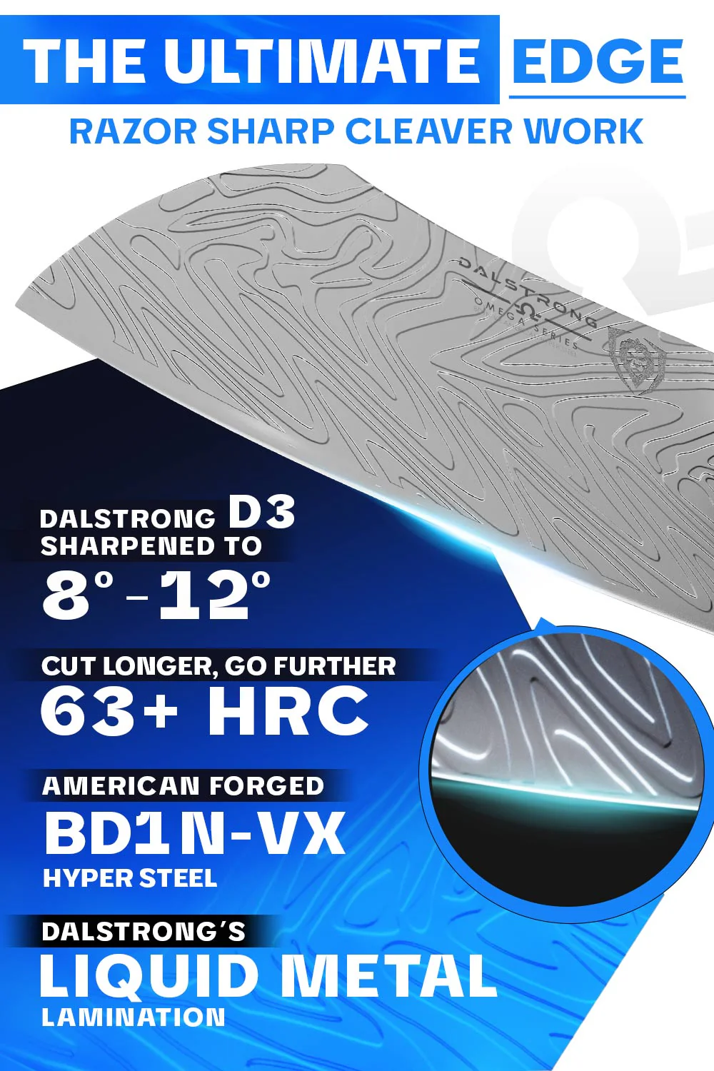 Cleaver Knife 7" | Omega Series | Dalstrong © - Image 3