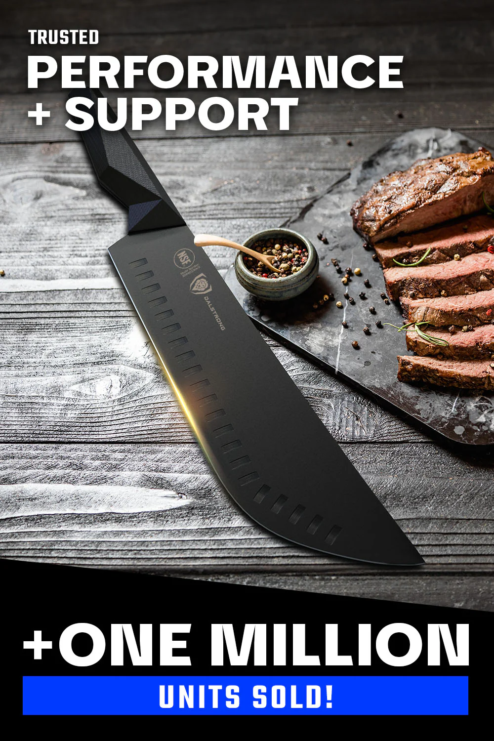 Bull Nose Butcher Knife 10" | Shadow Black Series | NSF Certified | Dalstrong © - Image 7