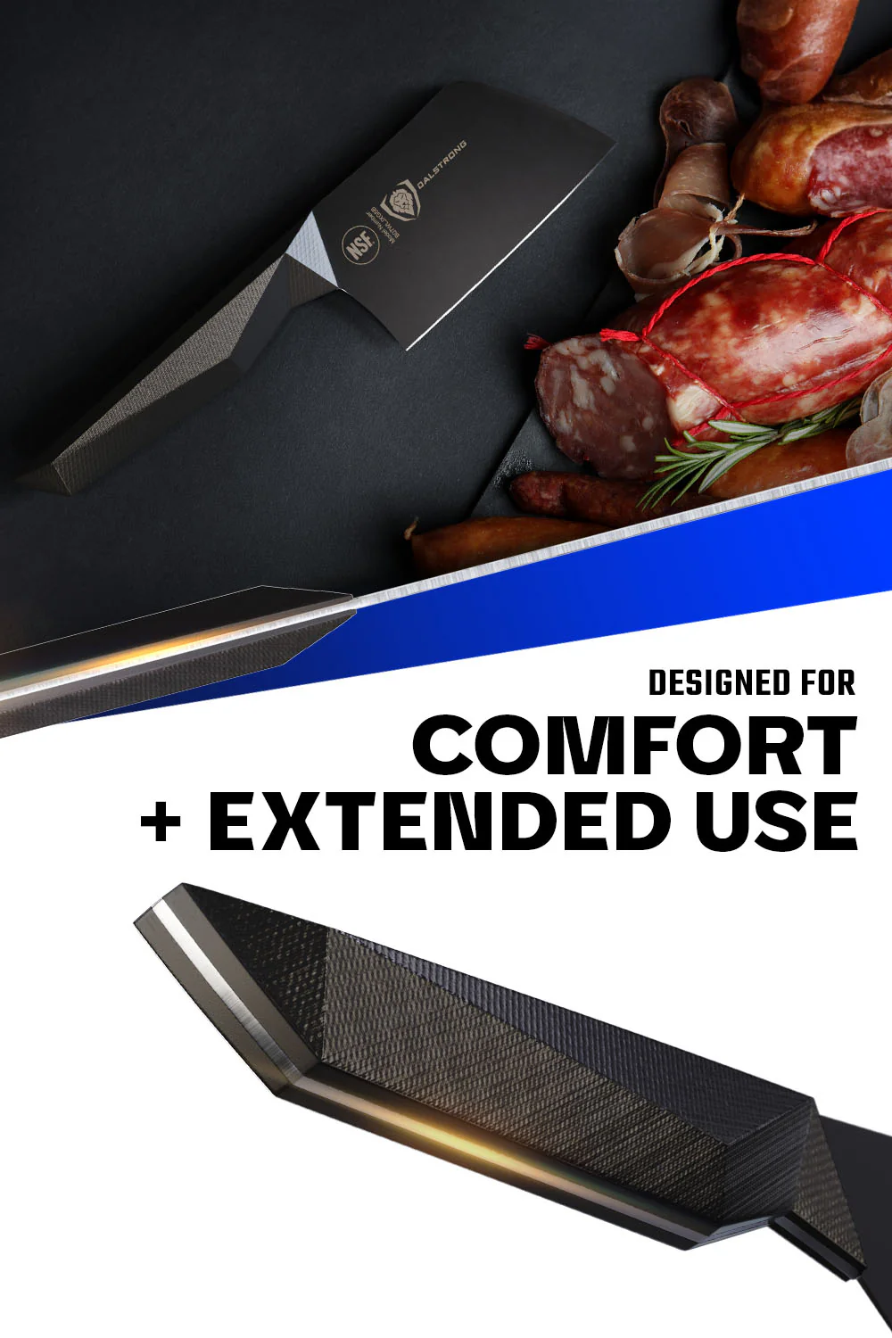 Mini Cleaver Knife 4.5" | Shadow Black Series | NSF Certified | Dalstrong © - Image 5