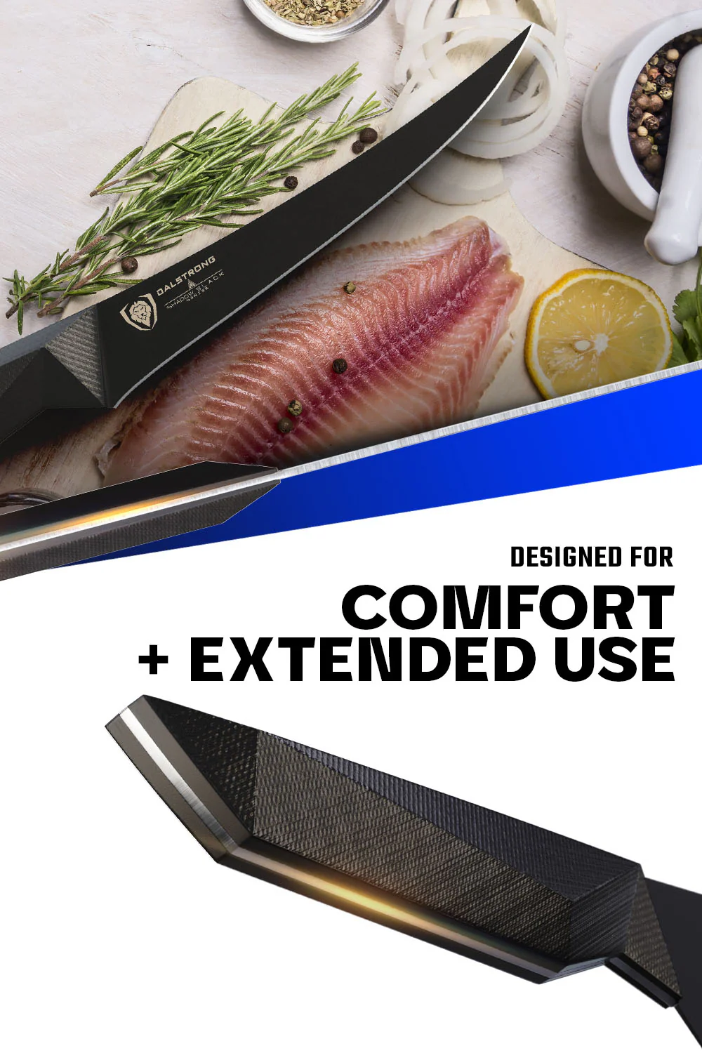 Curved Boning Knife 6" | Shadow Black Series | NSF Certified | Dalstrong © - Image 5