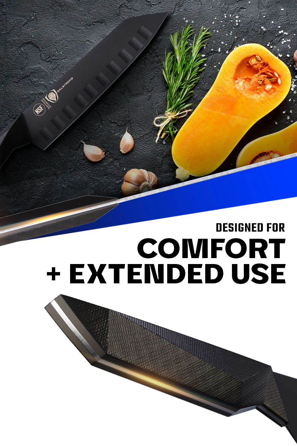 Santoku Knife 7" | NSF Certified | Shadow Black Series | Dalstrong © - Image 5
