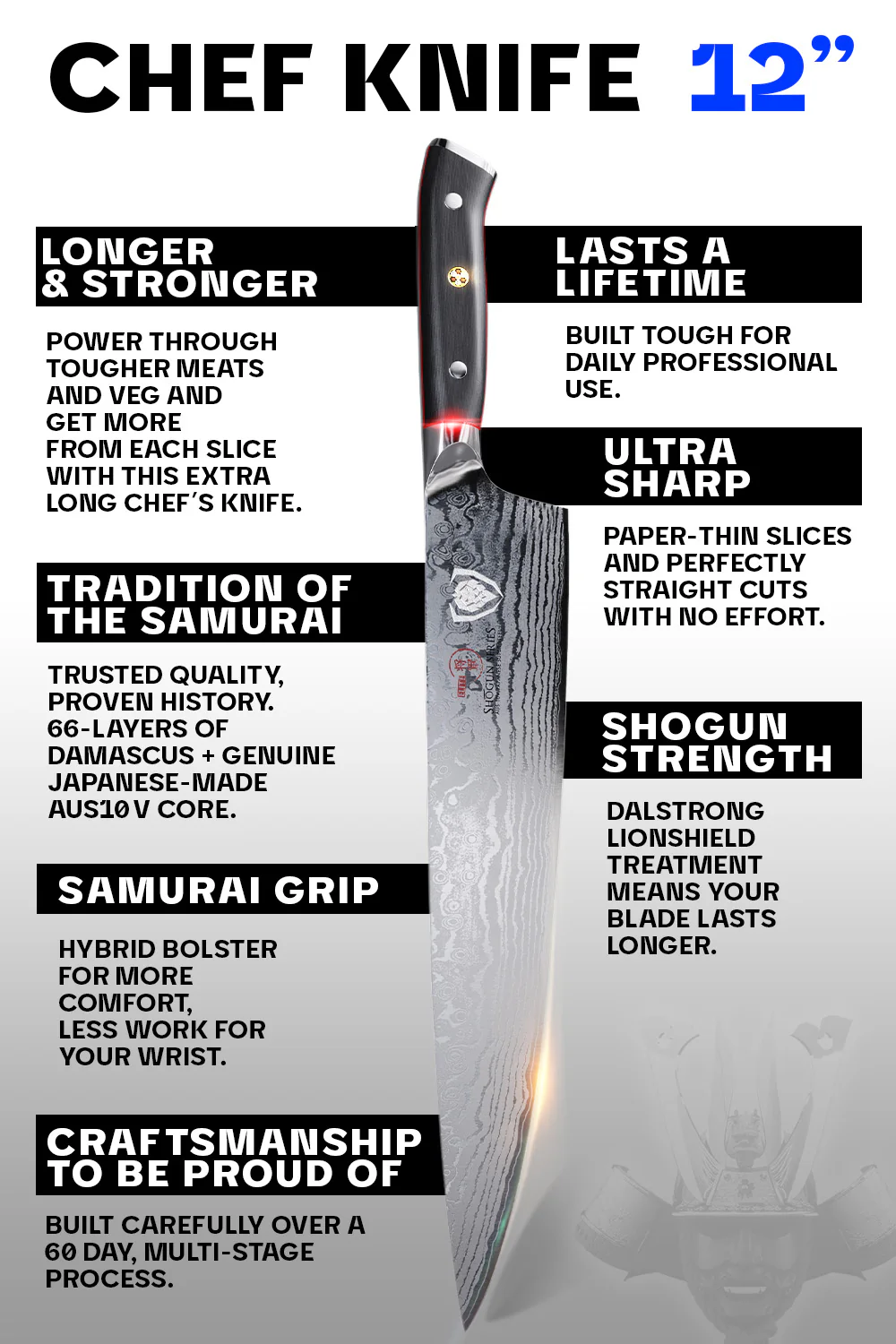 Chef's Knife 12" | Shogun Series ELITE | Dalstrong © - Image 5