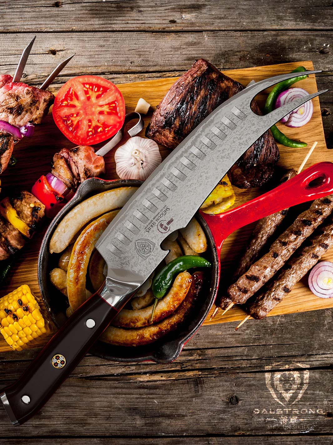 BBQ Pitmaster & Meat Knife 8" | Forked Tip & Bottle Opener | Shogun Series ELITE | Dalstrong © - Image 10