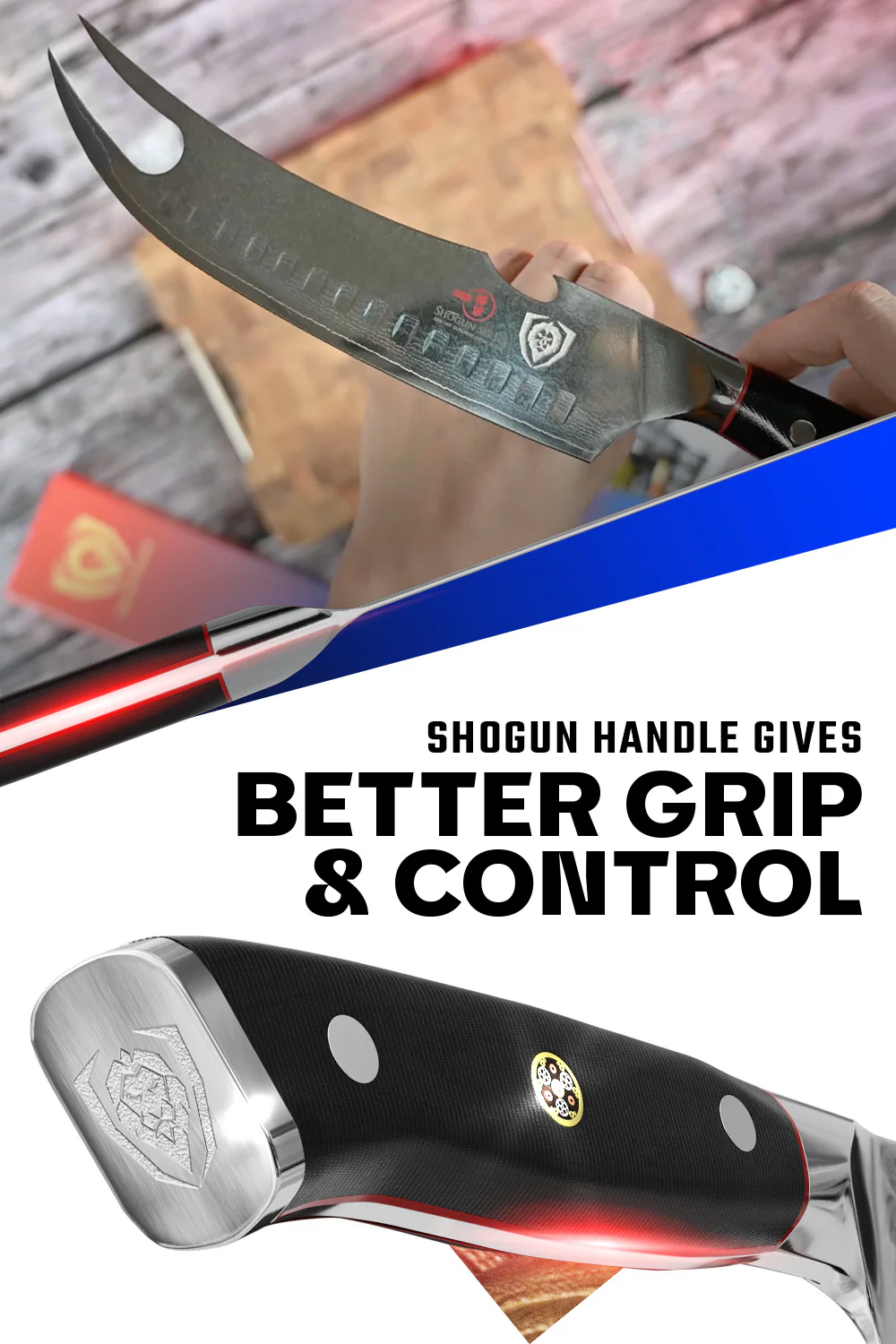 BBQ Pitmaster & Meat Knife 8" | Forked Tip & Bottle Opener | Shogun Series ELITE | Dalstrong © - Image 4
