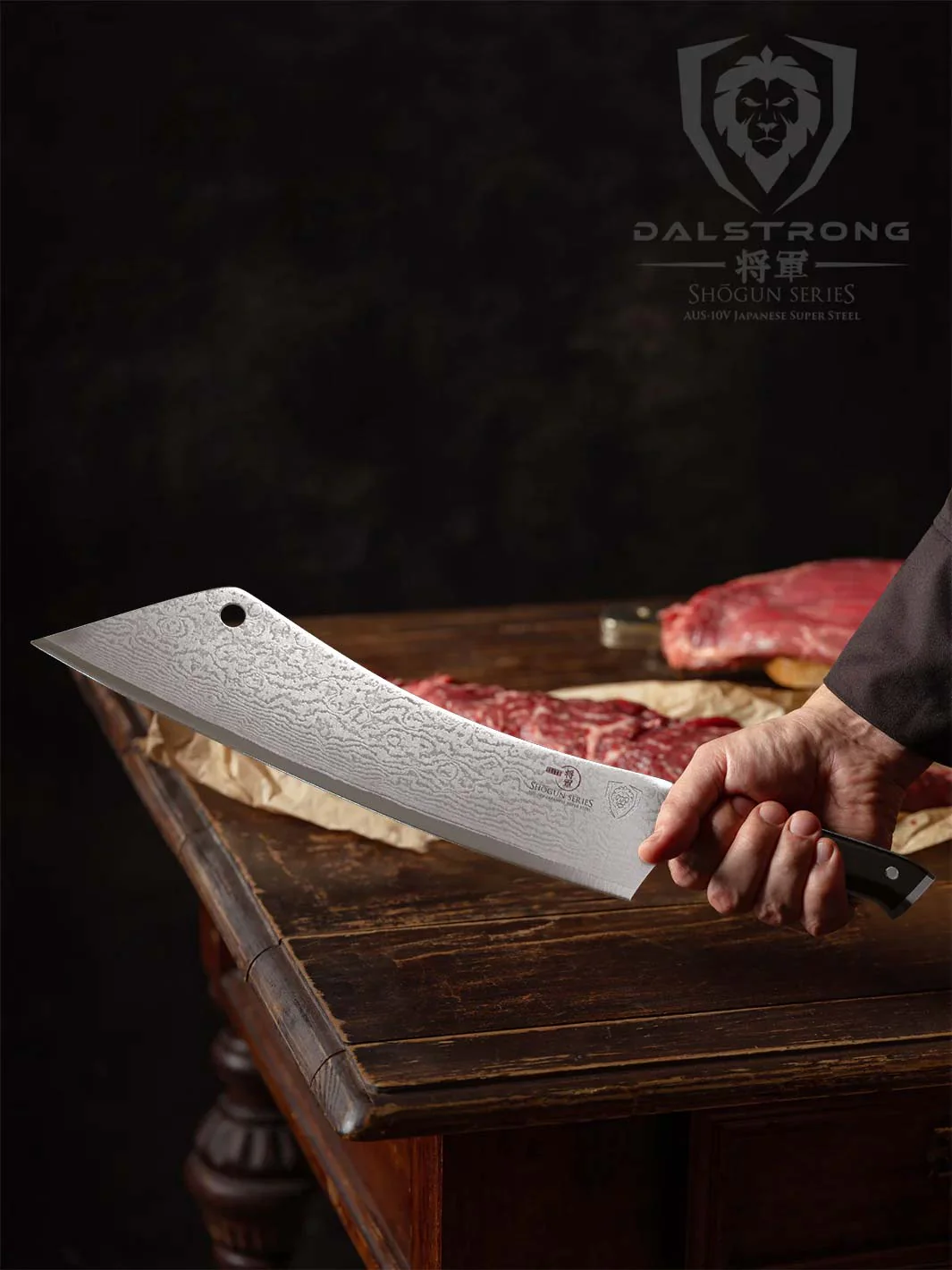 Extra-Long Chef & Cleaver Hybrid Knife 12" | Crixus | Shogun Series ELITE | Dalstrong © - Image 8