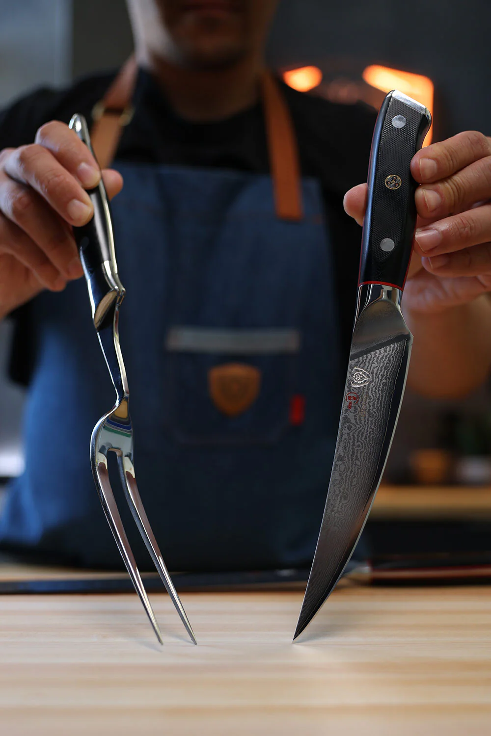 Slicing Knife 12" + Fillet Knife 6" + Meat Fork | Shogun Series | Elite - Image 8
