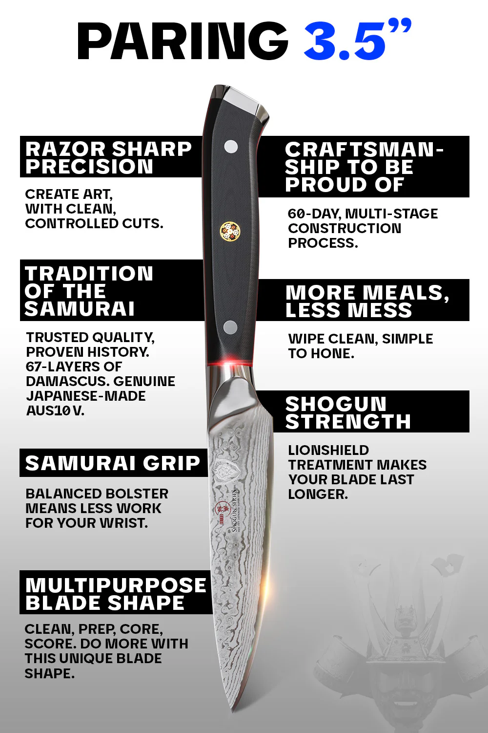 Paring Knife 3.5" | Shogun Series ELITE | Dalstrong © - Image 5
