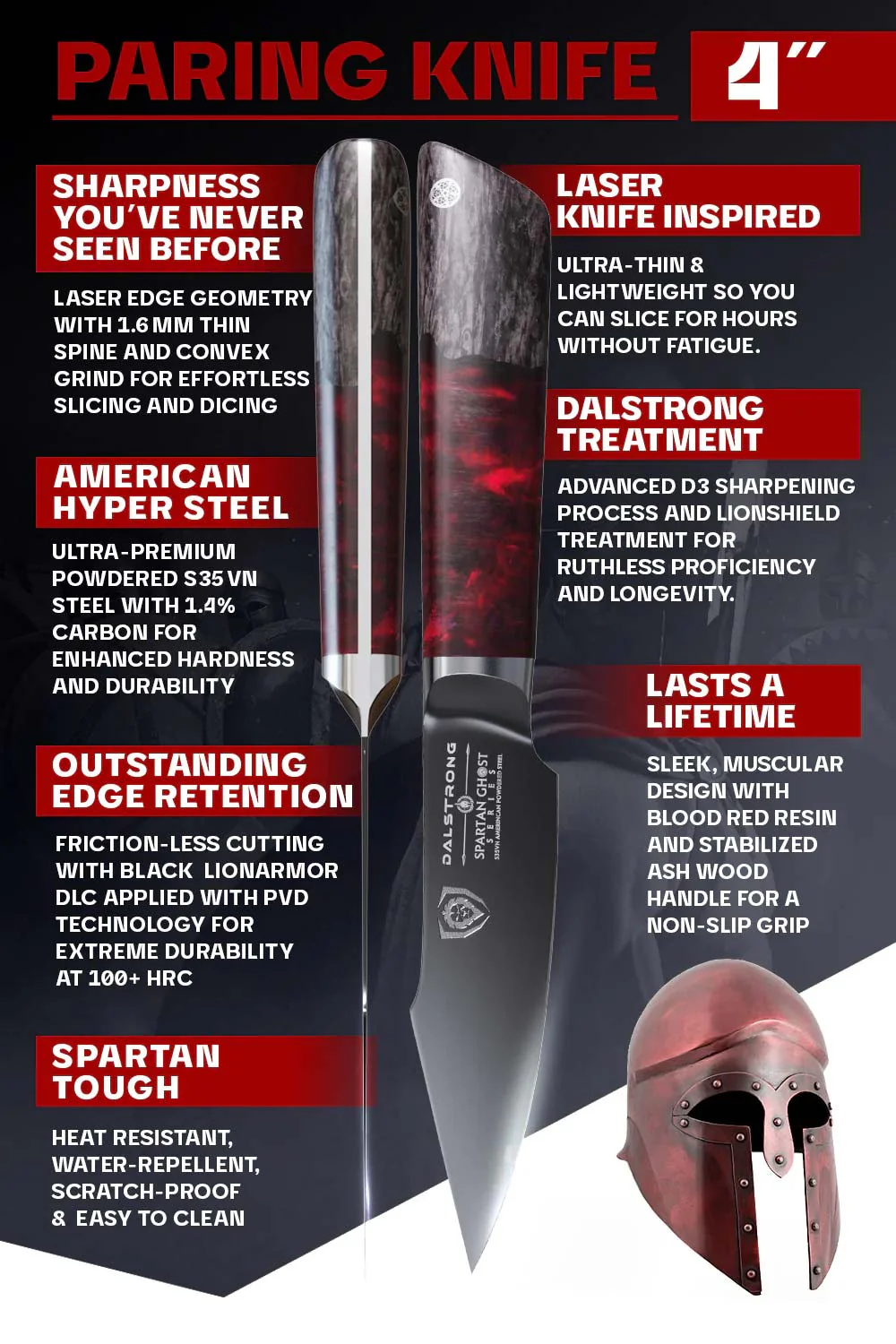 Paring Knife 4" | Spartan Ghost Series | Dalstrong © - Image 4