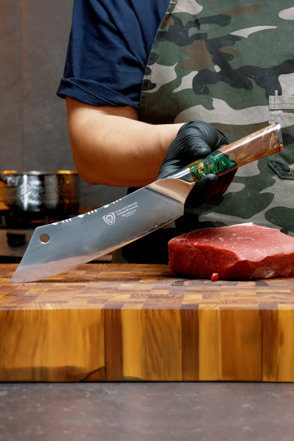 The Valhalla Series Bundle | 8" Chef Knife + 8" Chef & Crixus Hybrid Knife - Image 6