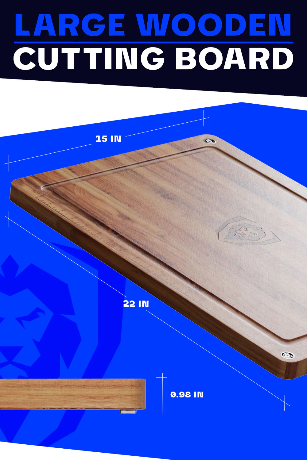 Teak Cutting Board | Large Size | Horizontal Grain | Dalstrong © - Image 5